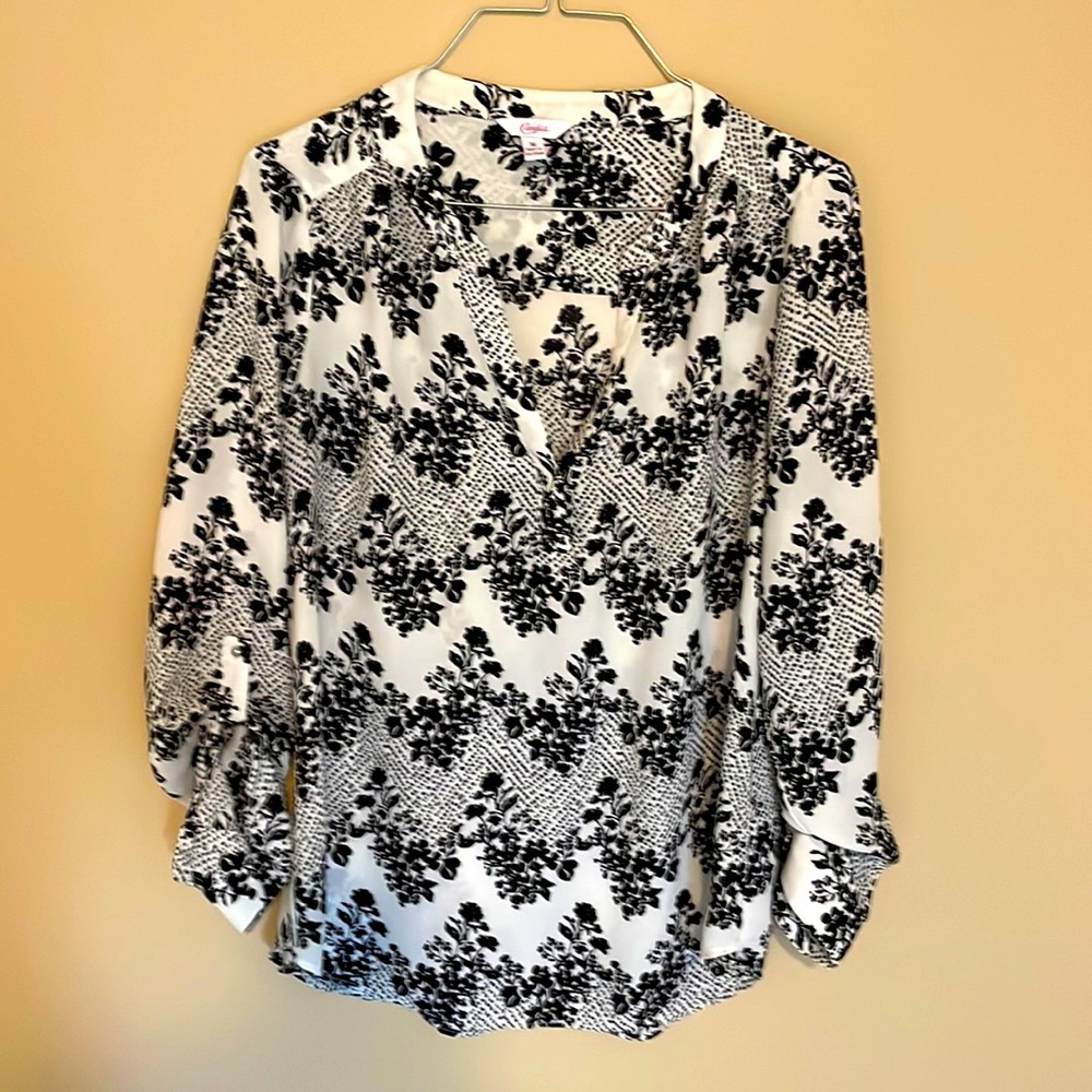Black & White Floral Top
